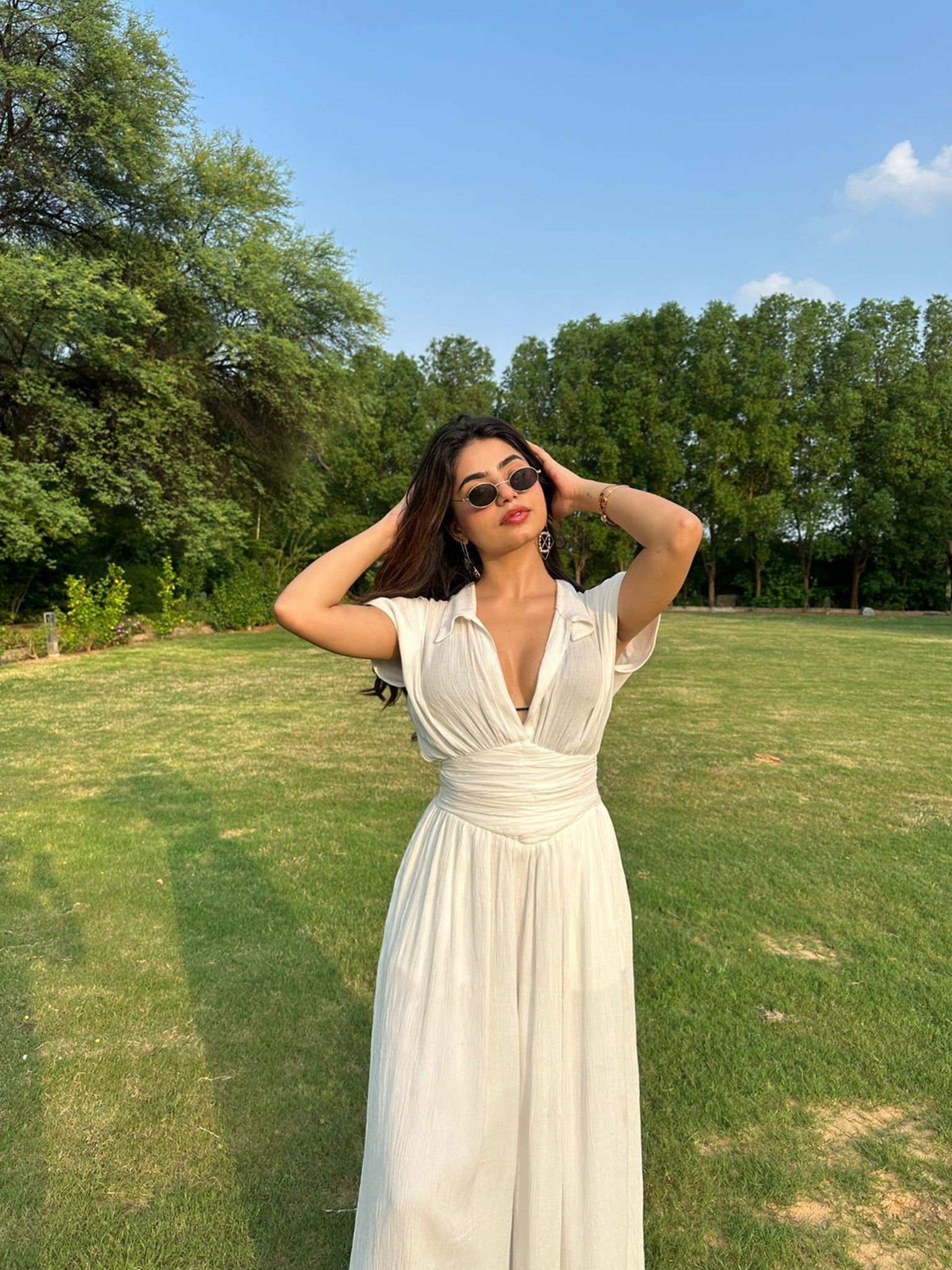 IVORY WHITE CORSET JUMPSUIT