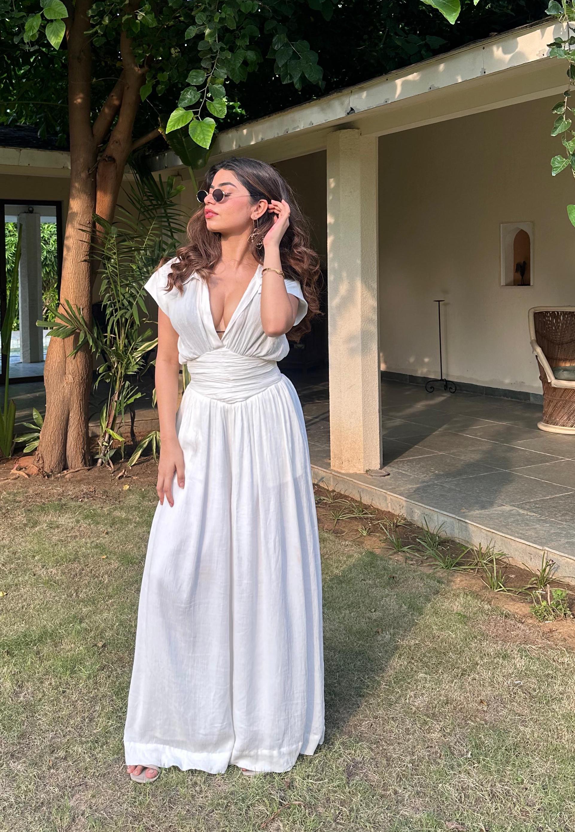 IVORY WHITE CORSET JUMPSUIT