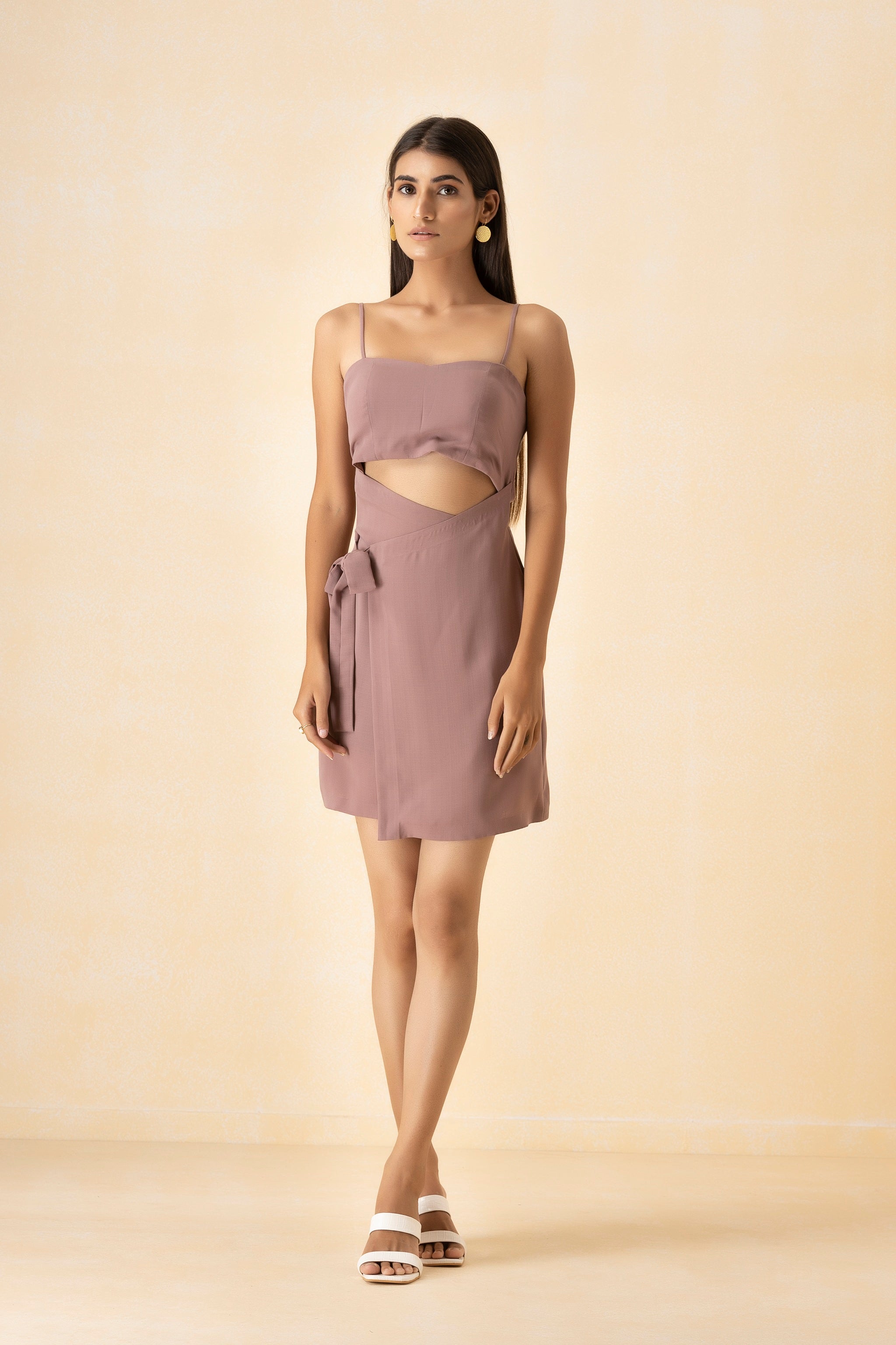 Lavender Wrap Strap Dress