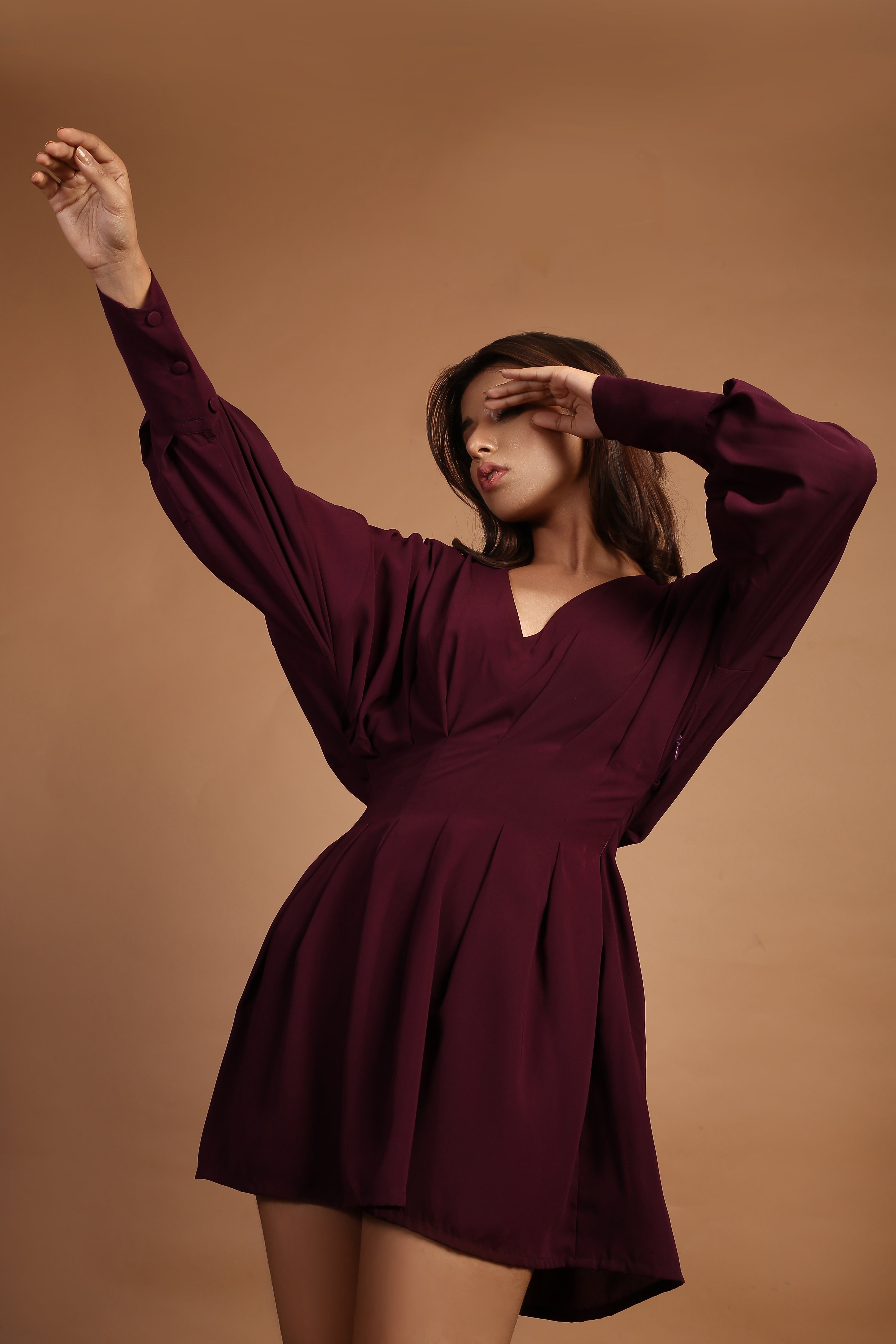 Mulberry Purple Skater Mini Dress