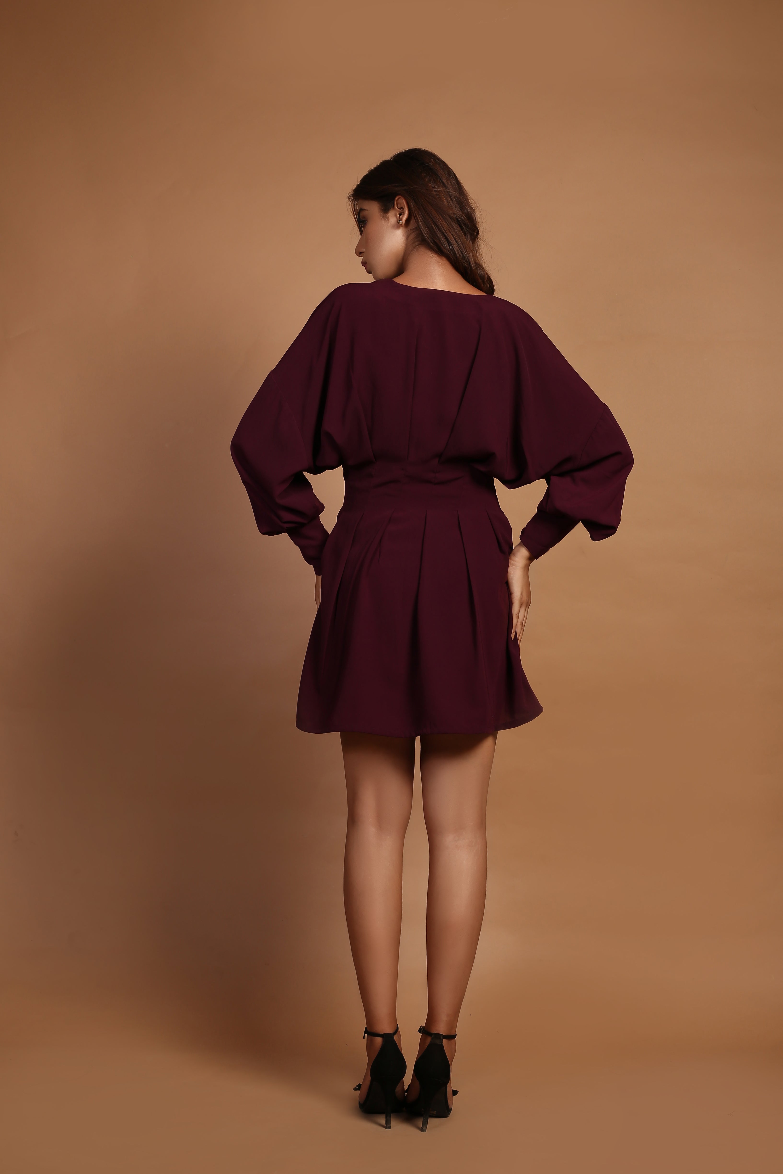 Mulberry Purple Skater Mini Dress