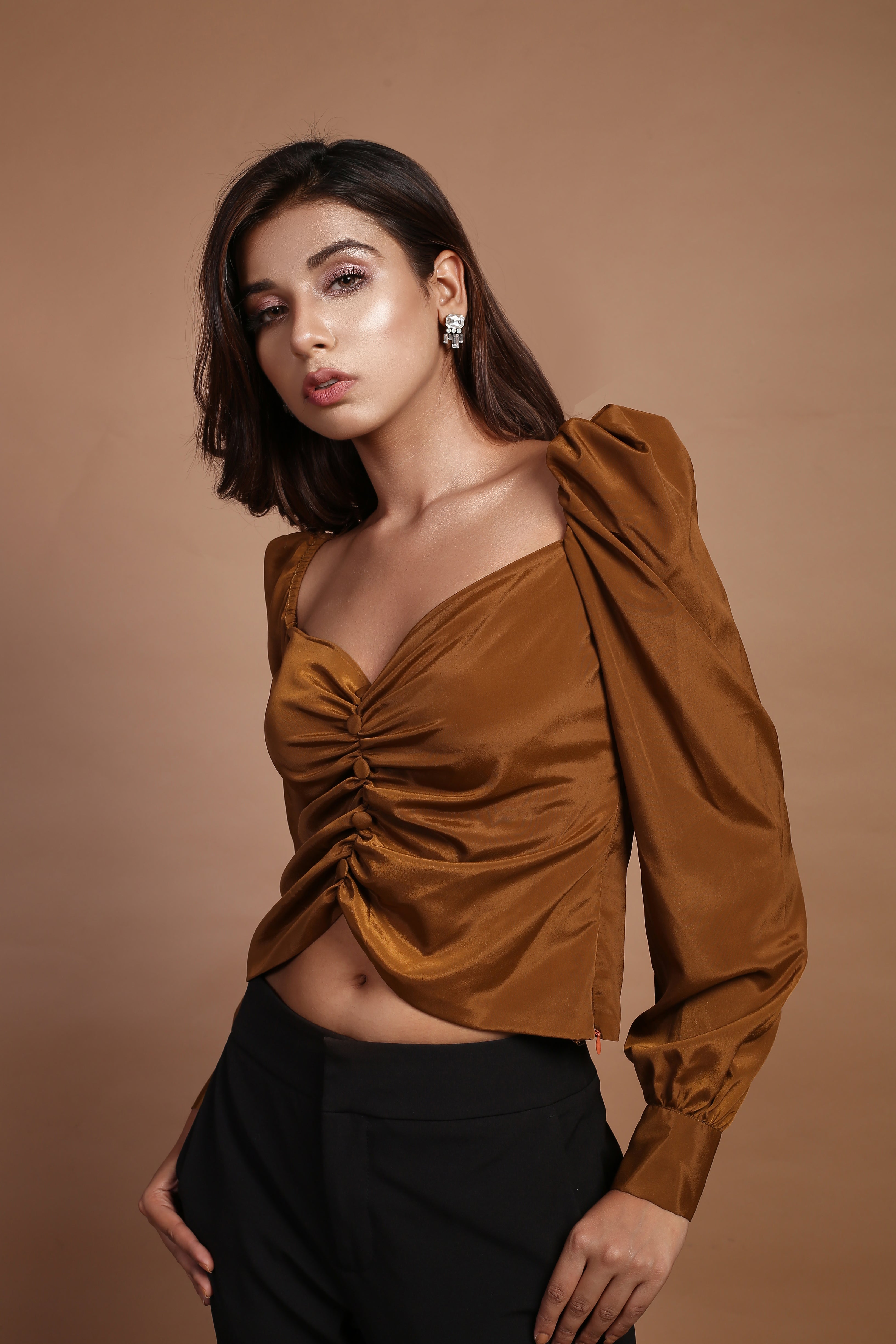 Dijon Yellow crop top