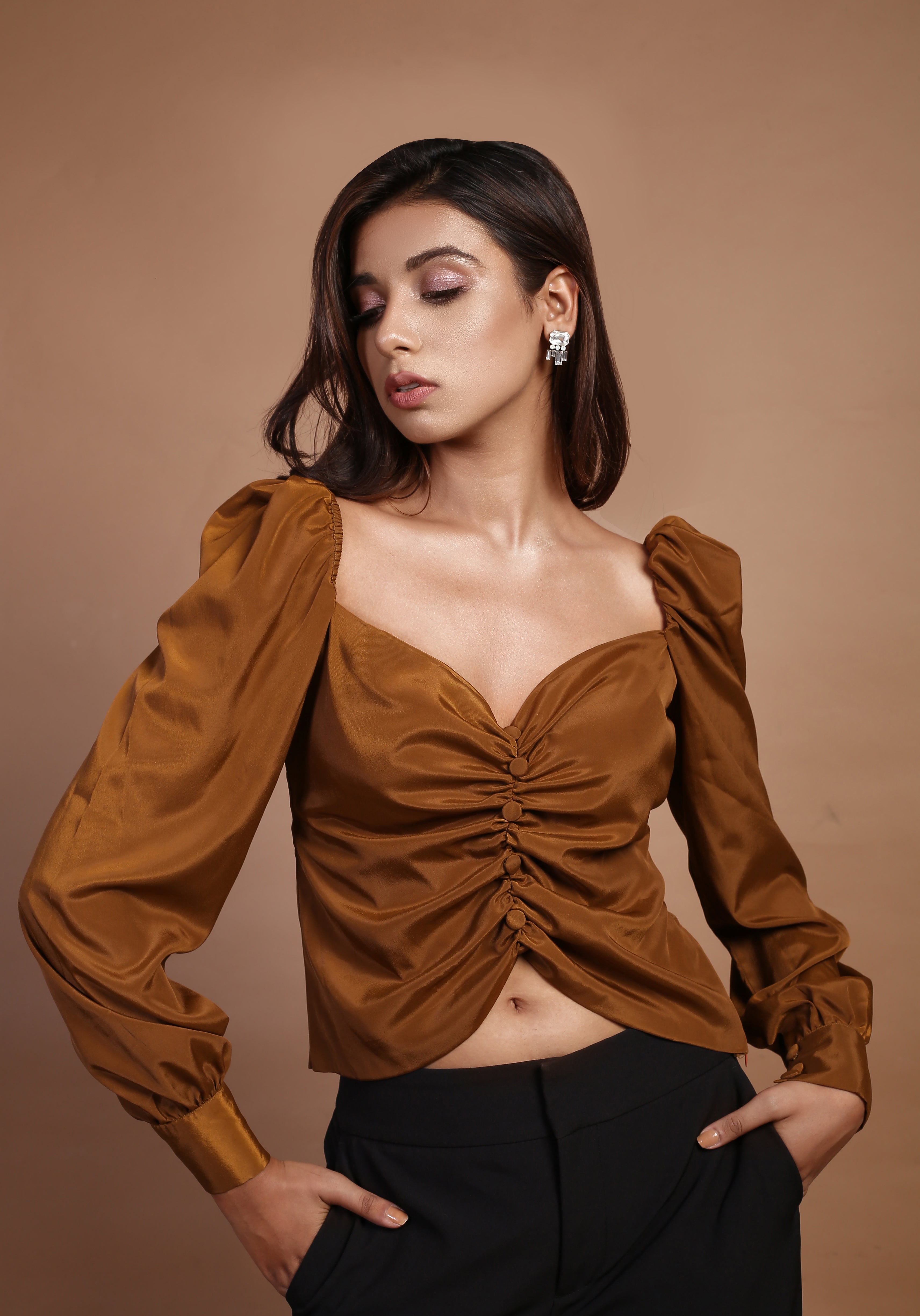Dijon Yellow crop top