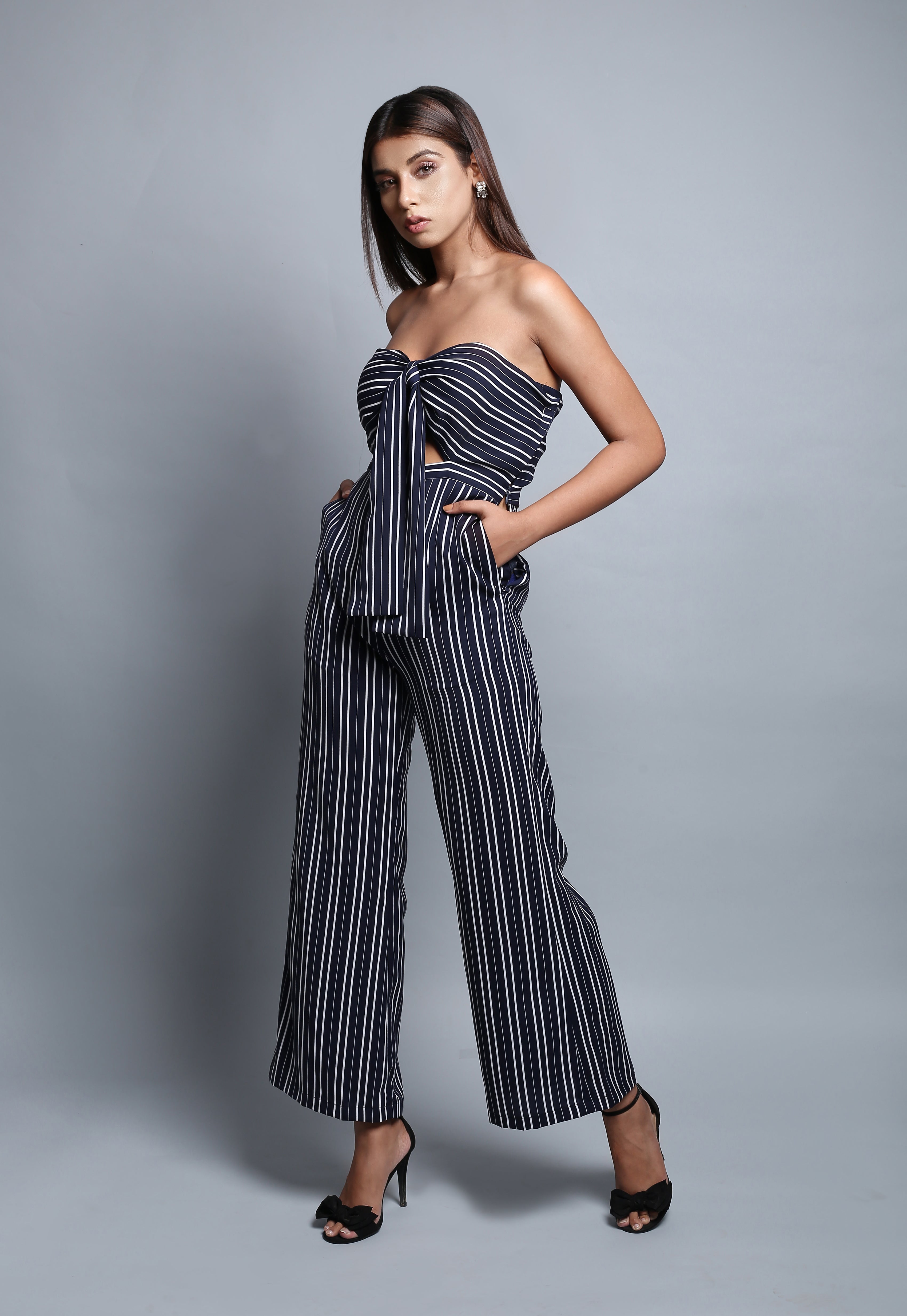Stripes Tube Jumpsuit