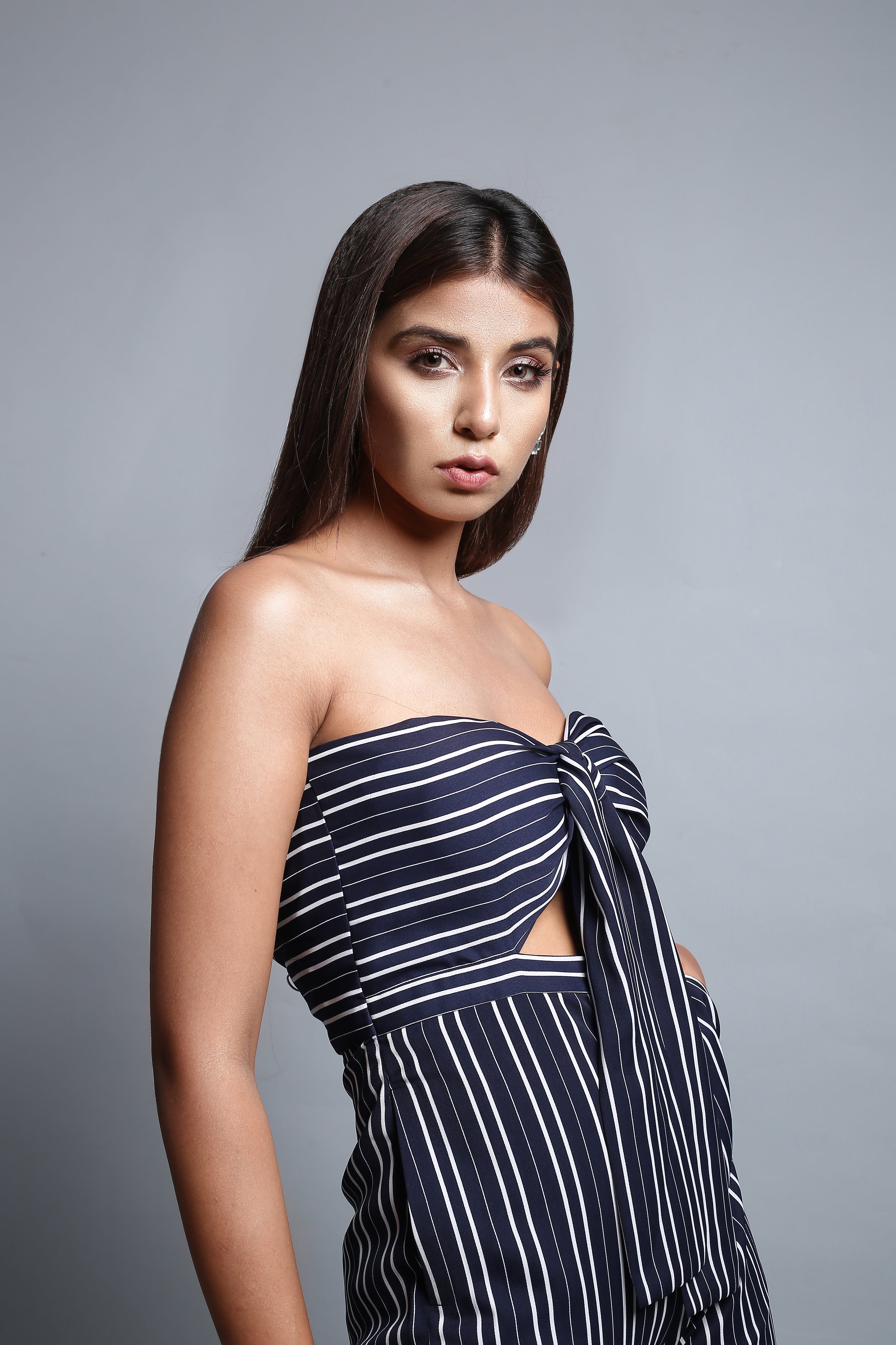 Stripes Tube Jumpsuit