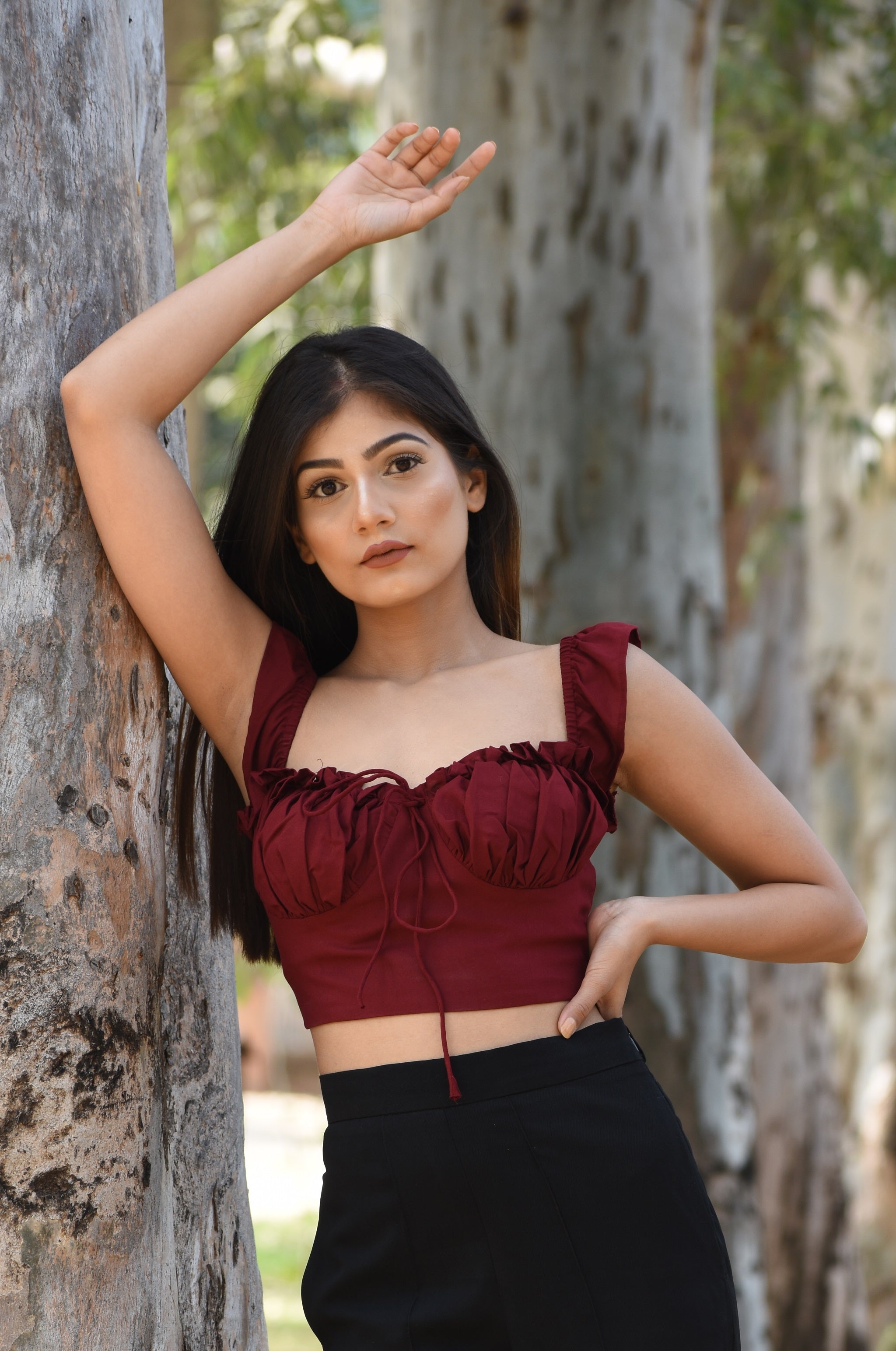 Barn Red Bustier Top