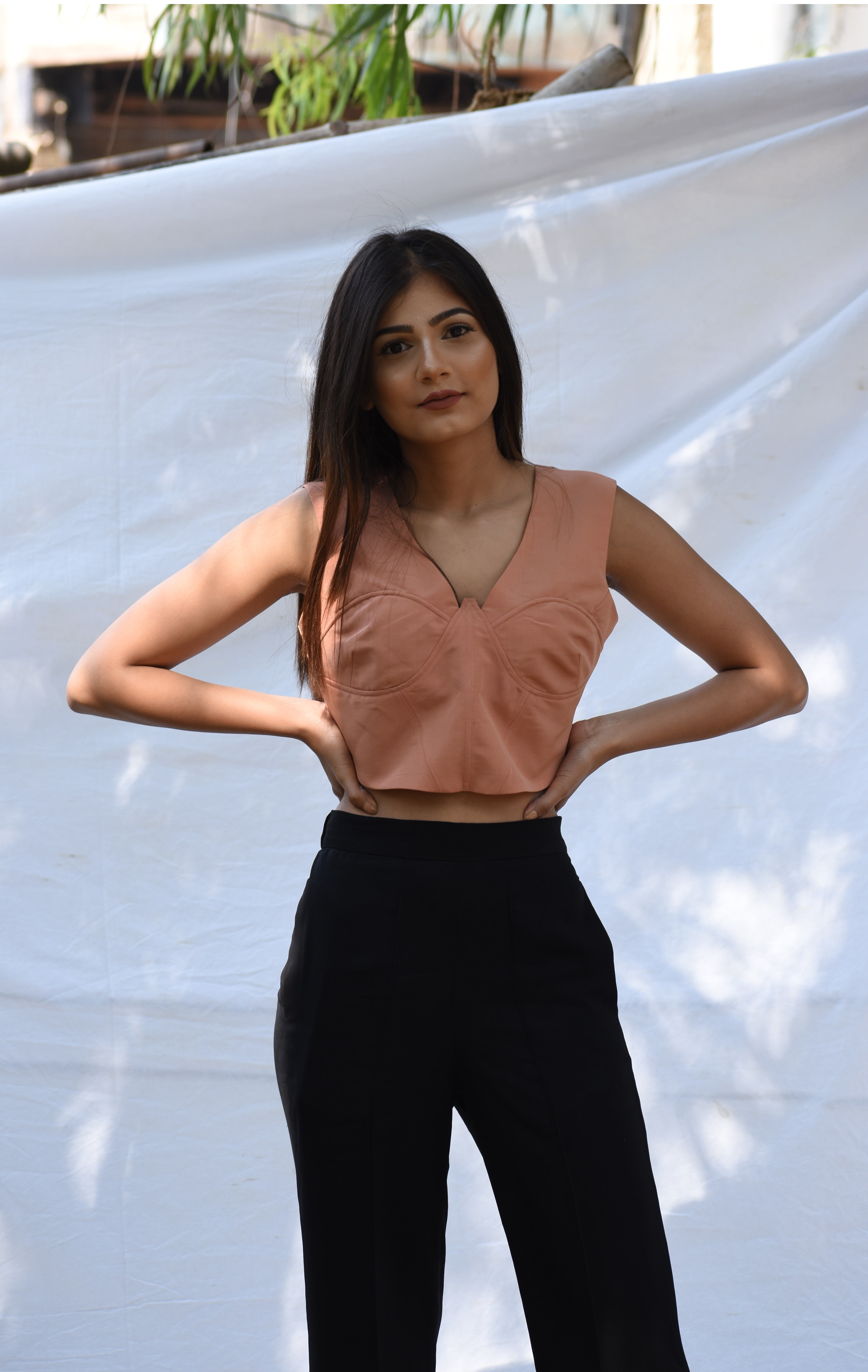 Rose Pink Corset Top