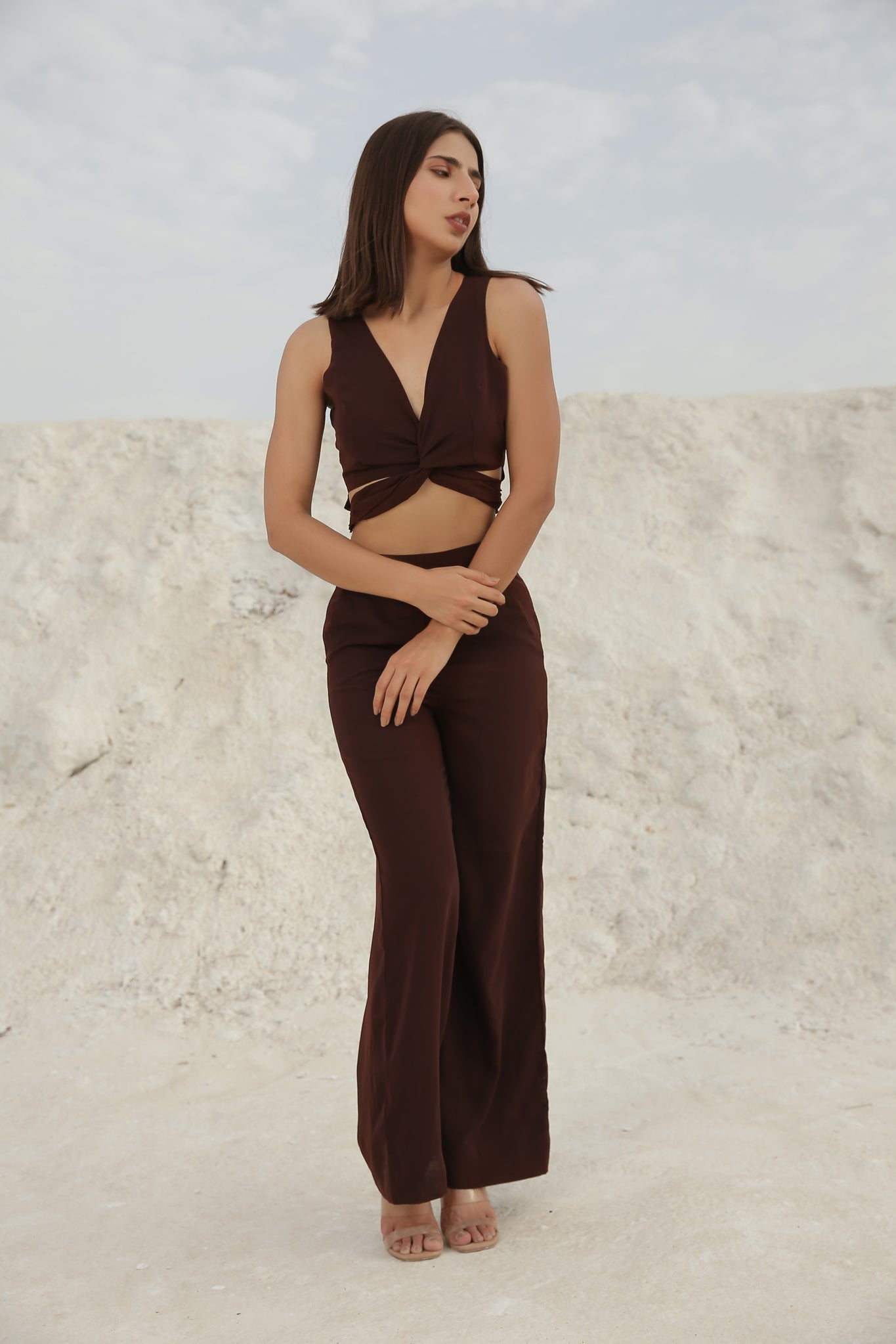 Caramel Brown Shirt with Pants