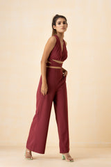 Puce Color Bandage Top and Pants