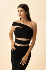Black Bandage Top and Straight Skirt