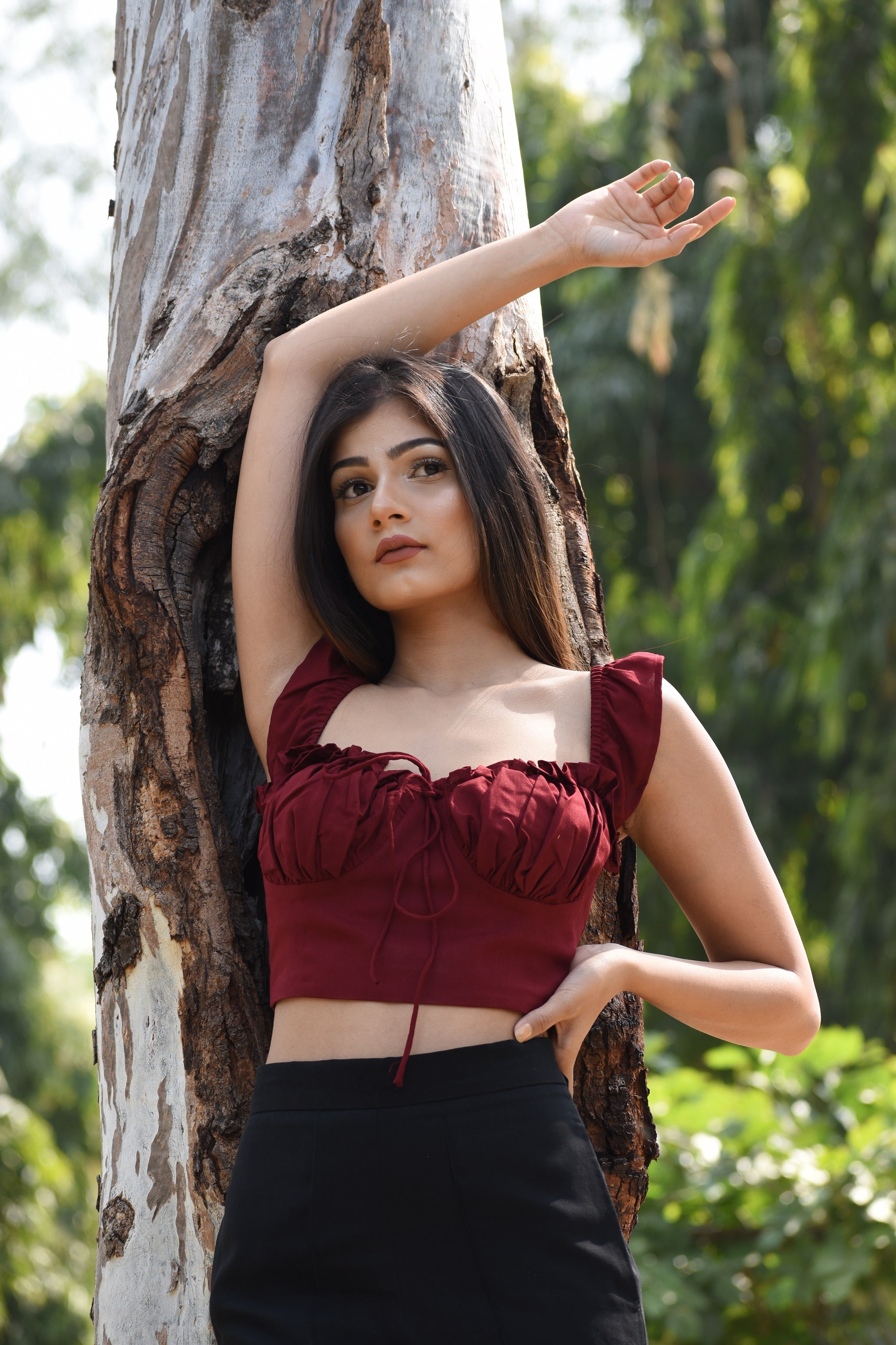 Barn Red Bustier Top