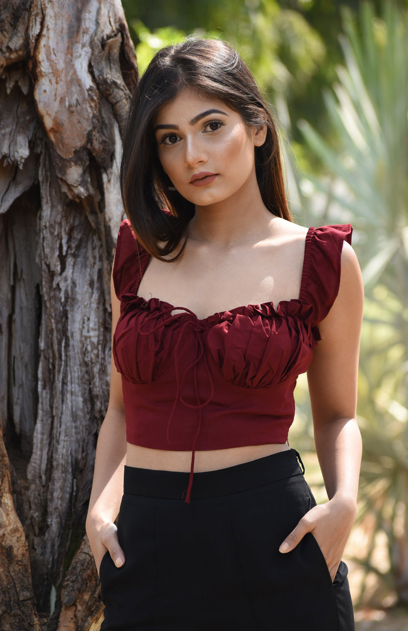 Barn Red Bustier Top
