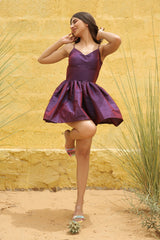 Dark Purple Skater Mini Dress